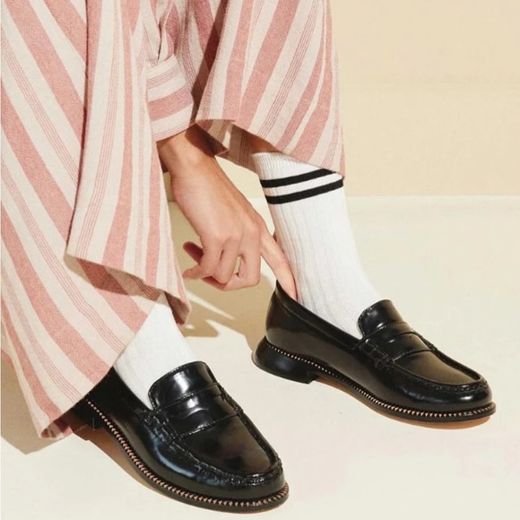 Freda Salvador Navy Patent Leather Elba Loafers - Picture 8 of 8